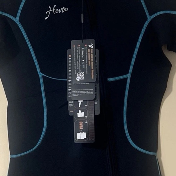 Hevto 3mm Neoprene Shorty Wetsuit - Women’s M - Black, Turquoise NWT …#315 - Picture 4 of 6